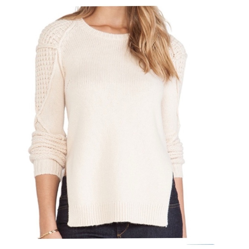 Sam Edelman Mixed Stitch Sweater in Tea Heather M